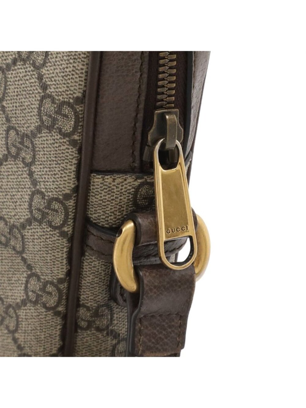 Gucci Ophidia GG Small Messenger Bag Supreme Sherry Line Leather Beige Mocha - Picture 4 of 9